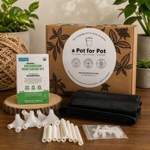 Back to the Roots Mushroom Kit & PotLab Grow Tent Indoor Garden Bundle